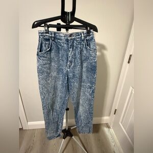 Vintage Palmetto’s Mom Jeans Womens 12 Acid Wash High Waist Pleated 80s Denim